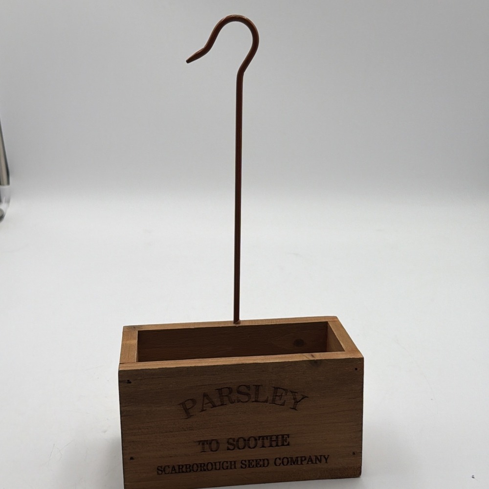 Herb Parsley Planter Box Hanger Rustic Farmhouse Primitive